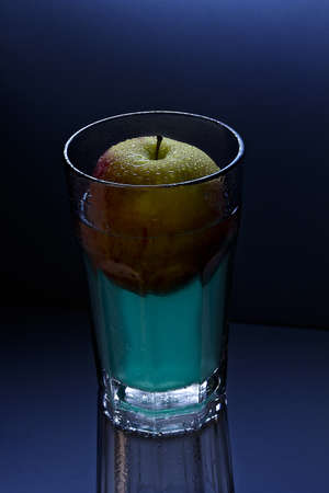 unusual cocktail with apple の写真素材