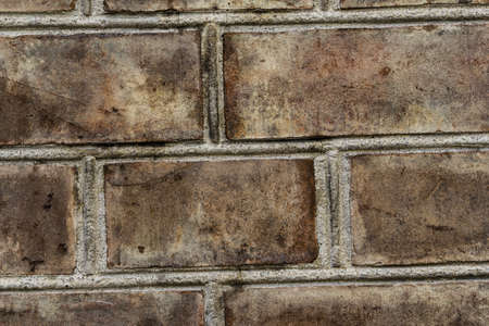 Old brick wall pattern closeup.の写真素材