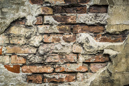 Old brick wall pattern closeup.の写真素材