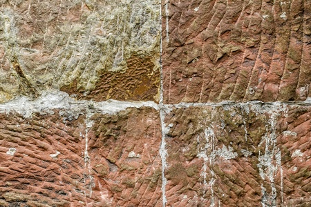 Old brick wall pattern closeup.の写真素材