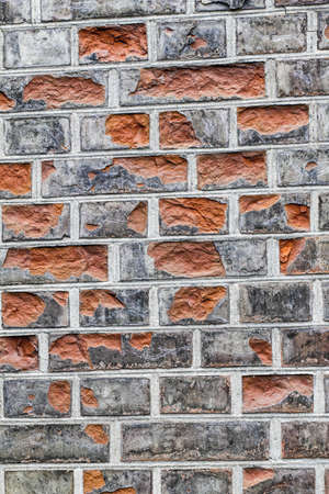 Old brick wall pattern closeup.の写真素材