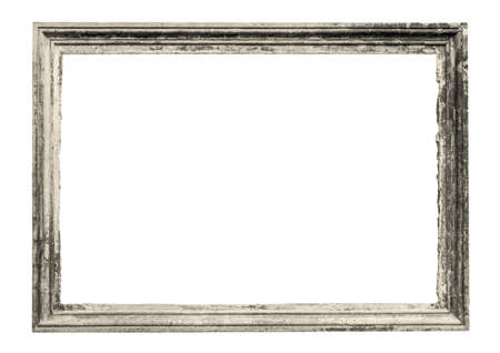 vintage stuccoframe  isolated on white の写真素材