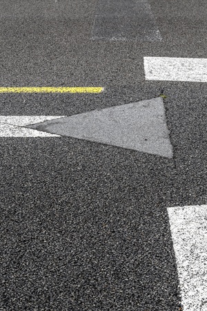 road marking on an airstrip.の写真素材