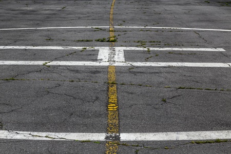 road marking on an airstrip.の写真素材