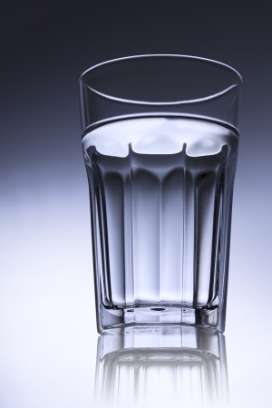simple water-glass with light surface.の写真素材