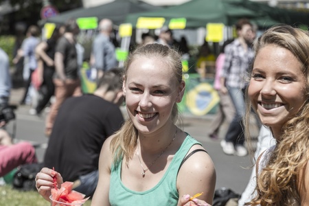 Berlin, Germany  May 19, 2013 - Carnival of Cultures portraits of peopleのeditorial素材