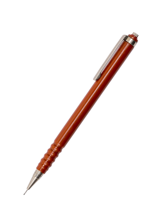 old brown mechanical pencil, isolated on white.の写真素材