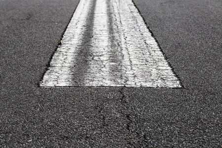 road marking on an airstrip at airport.