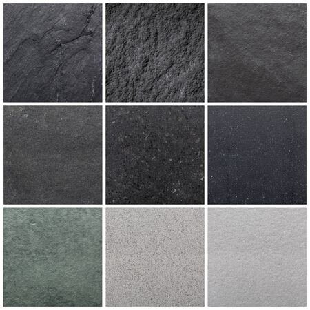 collection of stone textures for backgroundsの写真素材