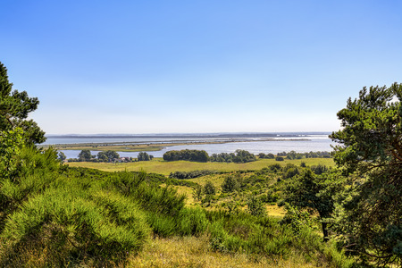 landscape and ocean at Hiddensee islandの写真素材