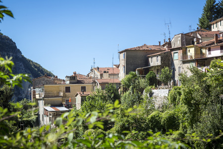 Italian mountain village, Casoli Tuscanyの写真素材