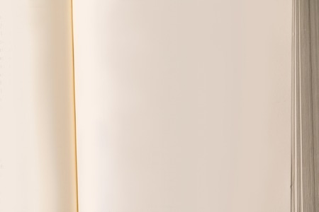 two white blank pages of an open book