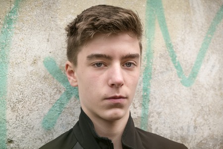 portrait of a serious young man
