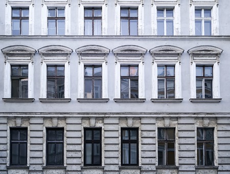 beautiful old house with stucco in Berlin , Kreuzbergの写真素材
