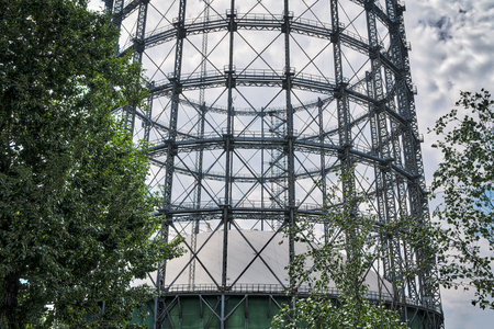 old gas storage found in Berlinの写真素材