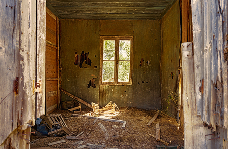interior of abandoned houseの写真素材
