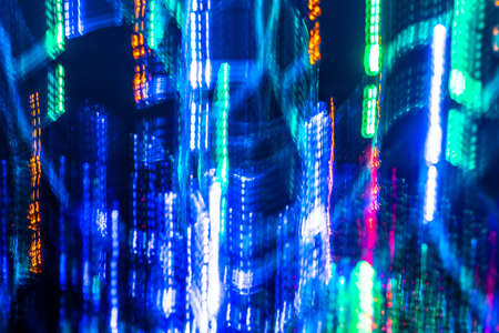 Defocused Image abstract background of moving colorful lights.の写真素材