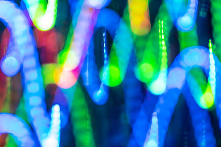 Defocused Image abstract background of moving colorful lights.の写真素材