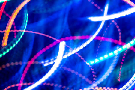 Defocused Image abstract background of moving colorful lights.の写真素材