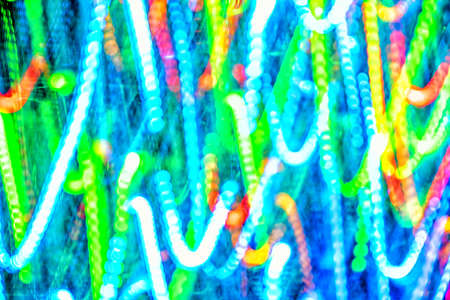 Defocused Image abstract background of moving colorful lights.の写真素材