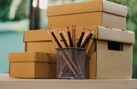 Portrait of Starting small businesses SME owners, two Asian woman check online orders Selling...