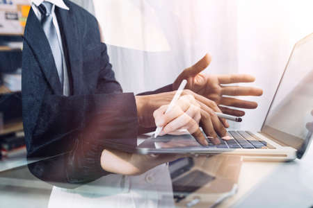 Business Consulting meeting working and brainstorming new business project finance investment...