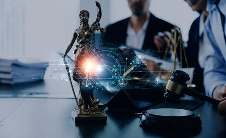 Lawsuit and justice concept, Lawyer working with partner at law