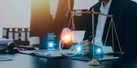 Lawsuit and justice concept, Lawyer working with partner at law