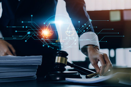 Lawsuit and justice concept, Lawyer working with partner at law