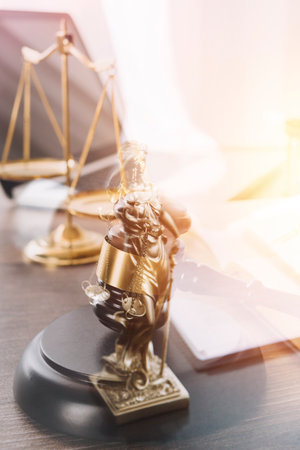 Lawsuit and justice concept, Lawyer working with partner at law