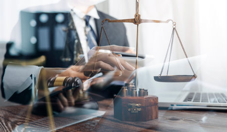 Lawsuit and justice concept, Lawyer working with partner at law