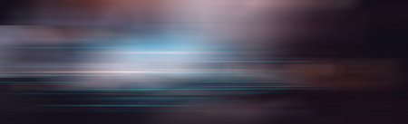 Dark background with lines and spotlights, neon light, night view. Abstract blue background.