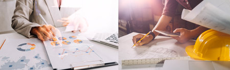Online sales ideas for work at home. Asian man is answering phone calls. To accept orders from...