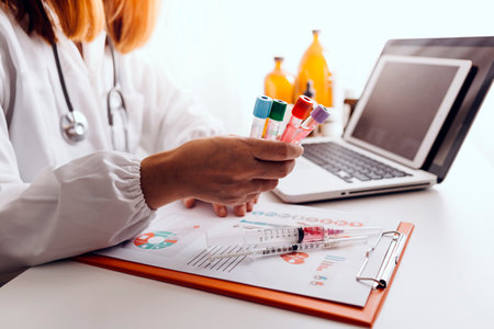 Doctor work on digital tablet healthcare doctor technology tablet using computer.の写真素材