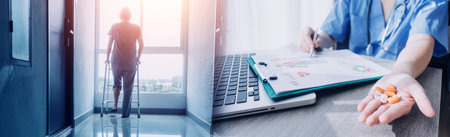 Beautiful fat woman with tape measure She uses her hand to squeeze the excess fat that is isolated...