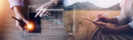 Customer Experience Concept, Best Excellent Services Rating for Satisfaction present by Hand of Client Showing excellent rating Five Star.の写真素材