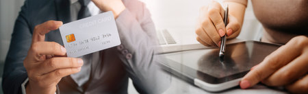 Woman hand using mobile smart phone, online payment, banking and online shopping at the home.