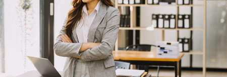 Businessman and team analyzing financial statement Finance task. with smart phone and laptop and tablet. Wealth management conceptの写真素材