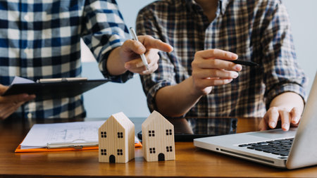 Signing home sales and insurance contracts with real estate agents, signing contracts to know the...