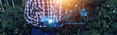 Selective focus. Architect team planning design apply renewable or solar energy on architectural building model with virtual reality technology hologram. Alternative green energy in future concept.の写真素材