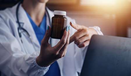 Medicine doctor working with digital medical interface icons on the hospital background, healthcare and Medical technology and network concept.の写真素材