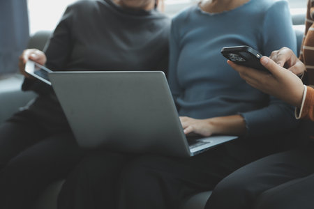 Close up of woman hand using credit card and laptop for payment and online shopping, Online shopping, payments digital banking, E-commerce concept.の写真素材