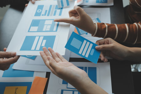 ux Graphic designer creative sketch planning application process development prototype wireframe for...