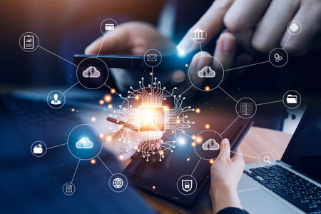 Digital transformation technology strategy, IoT, internet of things. transformation of ideas and the...