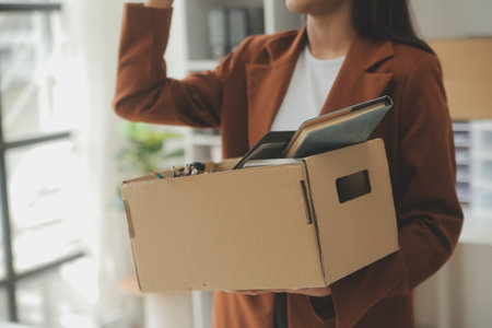 Business woman start up small business entrepreneur SME success .freelance woman working at home with Online Parcel delivery. SME and packaging deliveryconceptの写真素材