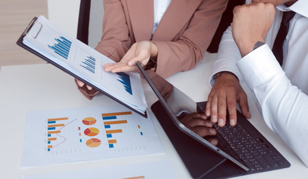 Business Documents, Auditor businesswoman checking searching document legal prepare paperwork or...