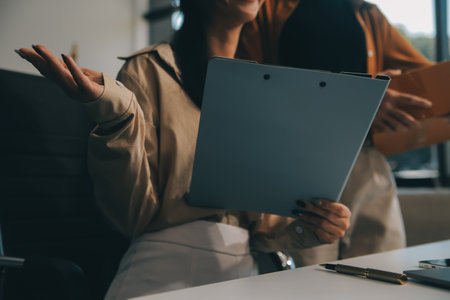 businesswoman start small business and successful SME entrepreneurs asian woman hoding boxs works from home delivering parcels online. SME delivery concept and packagingの写真素材