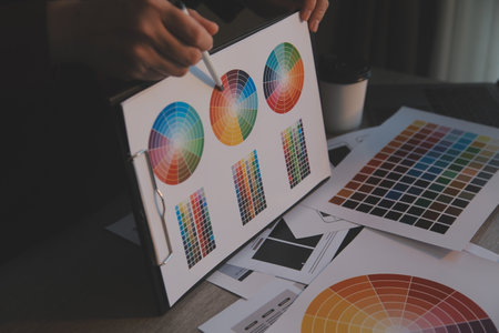 UX UI design process for modish mobile application and website . Creative prototype of wireframe for professional app developer .の写真素材