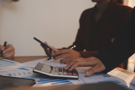 Business people are analyzing and planning business strategies.の写真素材