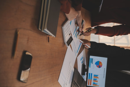 Business people are analyzing and planning business strategies.の写真素材